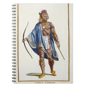 A Noble Indian from the Ottawa Nation, 1780 (colou Spiral Notebook