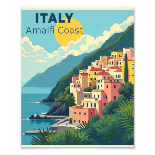 A Nostalgic Classic Travel Poster – Amalfi Coast