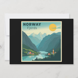 A Nostalgic Classic Travel Poster – Norway Fjords Invitation