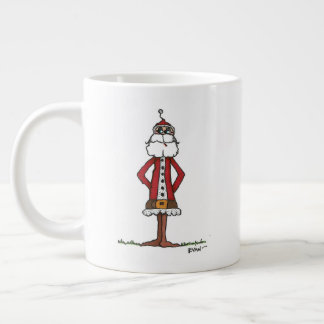 A Not Amused Santa Large Coffee Mug