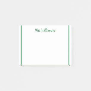 a note from add teacher name simple minimal border