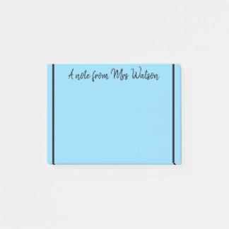 a note from add teacher name simple minimal border