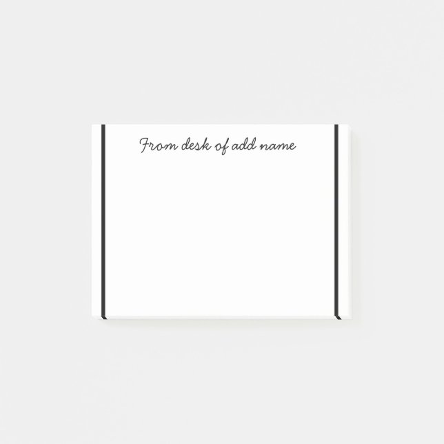 a note from add teacher name simple minimal border (Front)