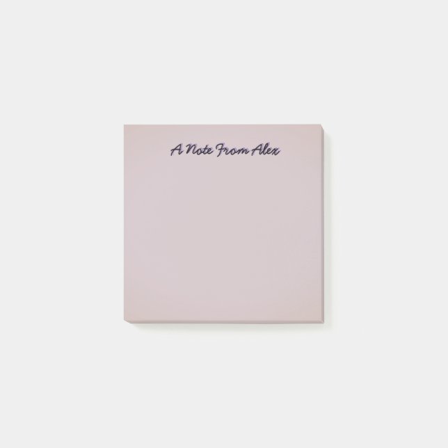 A Note From Alex (Front)