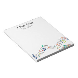 A Note From Colourful Music Note Whimsical Pattern