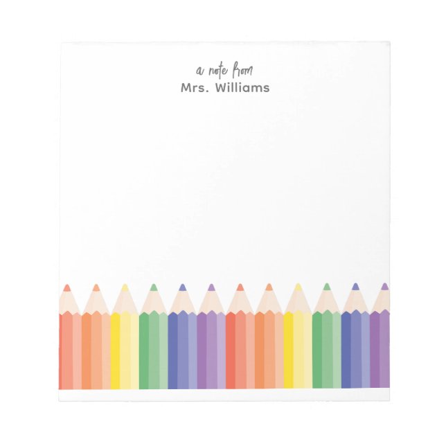 A Note From Modern Rainbow Teacher Appreciation (Front)