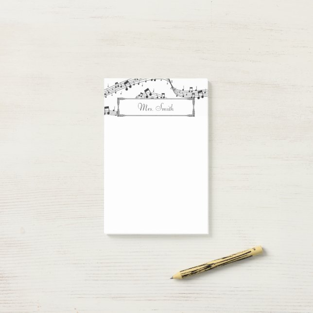 A Note From Music Note Whimsical Pattern Musician  (On Desk)