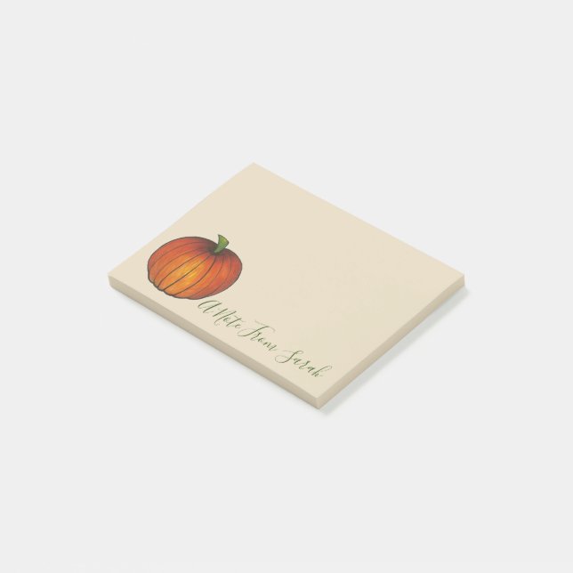 A Note From Personalised Halloween Harvest Pumpkin (Angled)