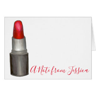 A Note From Personalised Red Lipstick Tube Makeup