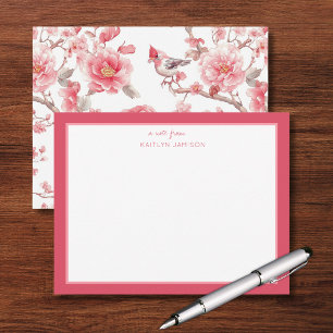 A Note From Pink Chinoiserie Floral Note Card