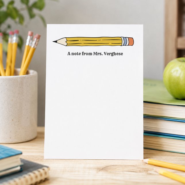 A Note From Teacher Number 2 Pencil (A Note From Teacher Number 2 Pencil)