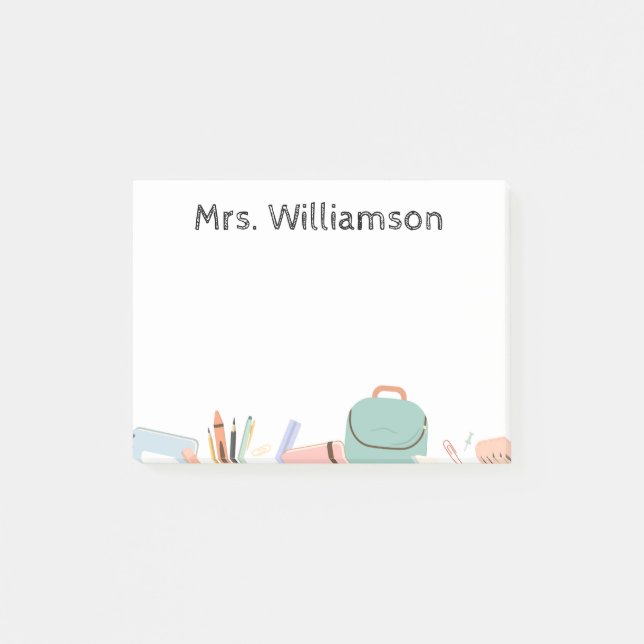 A Note From Teacher Post-it Note (Front)