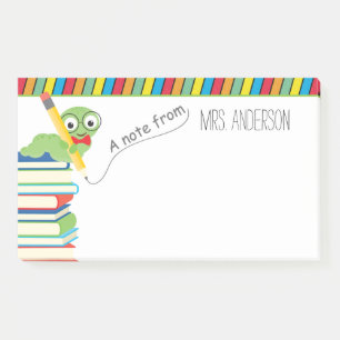 A Note From Teacher with a Bookworm