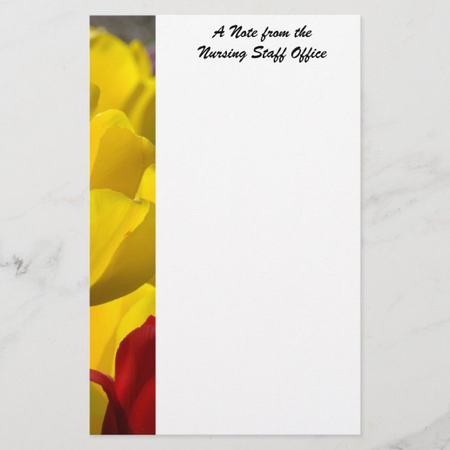 A Note from the Nursing Staff Office stationery (Front)