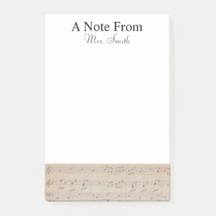 A Note From Vintage Sheet Music Note Musician