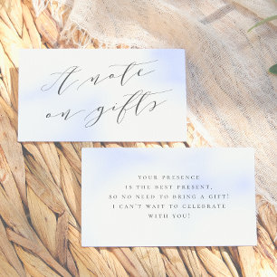 A Note On Gifts Elegant Minimalist Script Birthday Enclosure Card