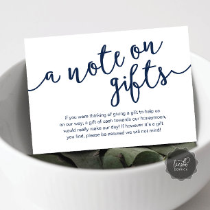 A Note On Gifts, Honeymoon Fund Cash Wish Enclosure Card