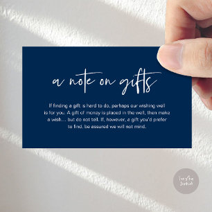 A note on gifts, Honeymoon Wish Fund Cash Enclosure Card