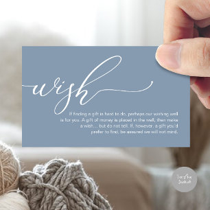 A note on gifts, honeymoon wish fund cash enclosure card