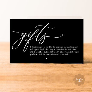 A note on gifts, Modern Romantic Wedding Enclosure Card
