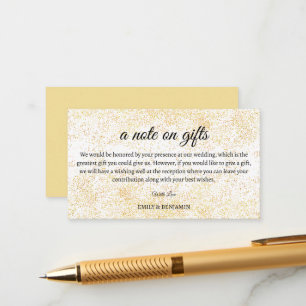 A Note On Gifts Wedding Enclosure Card