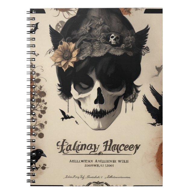A Notebook for Halloween Enthusiasts Crow and Skul (Front)