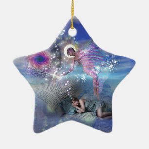 A novel can be a portal into parallel realities ceramic tree decoration
