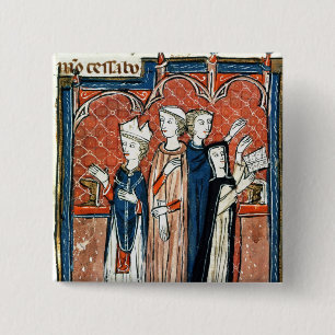 A nun taking her vows and mass 15 cm square badge