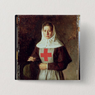 A Nurse, 1886 15 Cm Square Badge