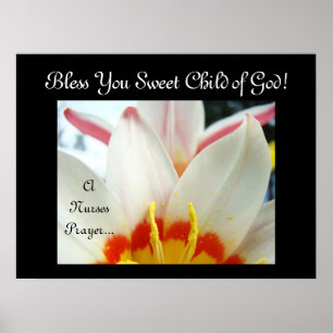 A Nurses Prayer art prints Bless You Child of God
