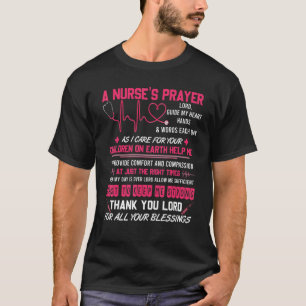 A Nurse's Prayer T Shirt, Cool Nurse T-Shirt