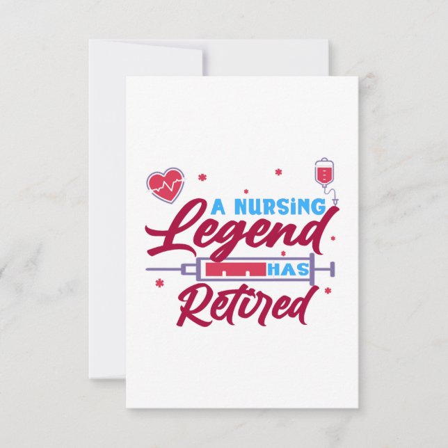 A Nursing legend has Retired Thank You Card (Front)