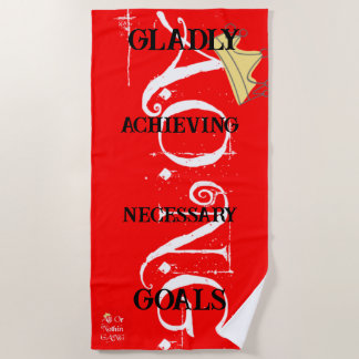 A.O.N.G. red Beach Towel