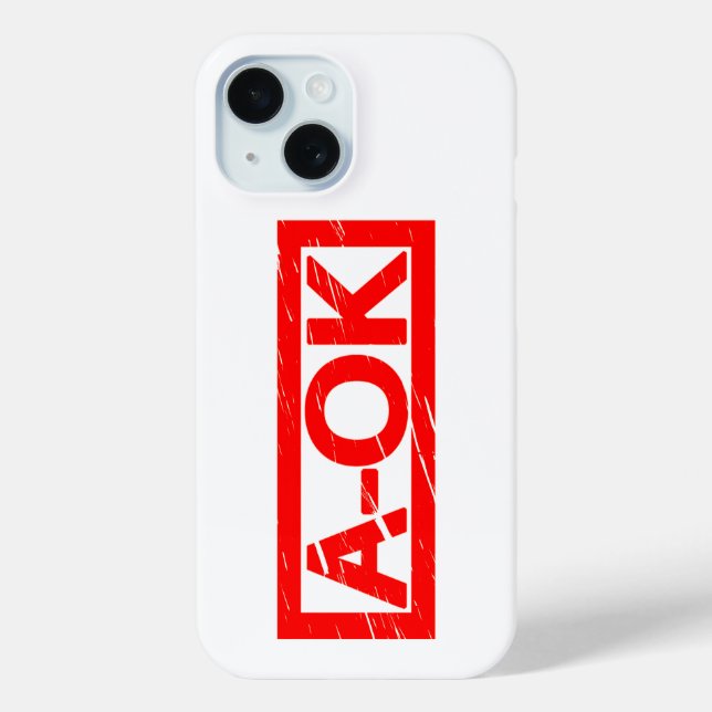 A-OK Stamp Case-Mate iPhone Case (Back)