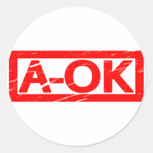 A-OK Stamp Classic Round Sticker