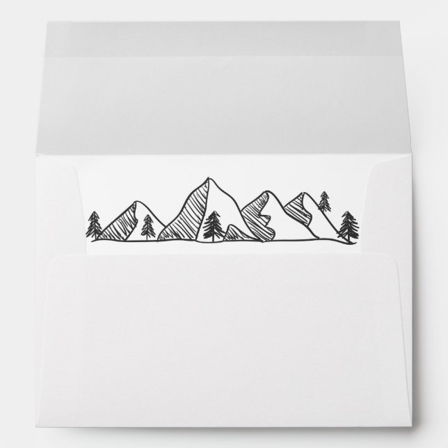 A Onederful Wild Adventure Envelope Mountains Boy (Back (Bottom))