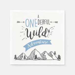 A Onederful Wild Adventure Paper Napkins Boy