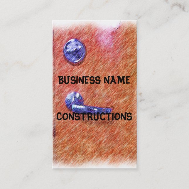 A orange door business card (Front)