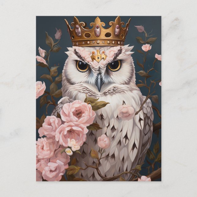 A Owl With a Crown Postcard (Front)