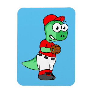 A Pachycephalosaurus Baseball Pitcher. Magnet