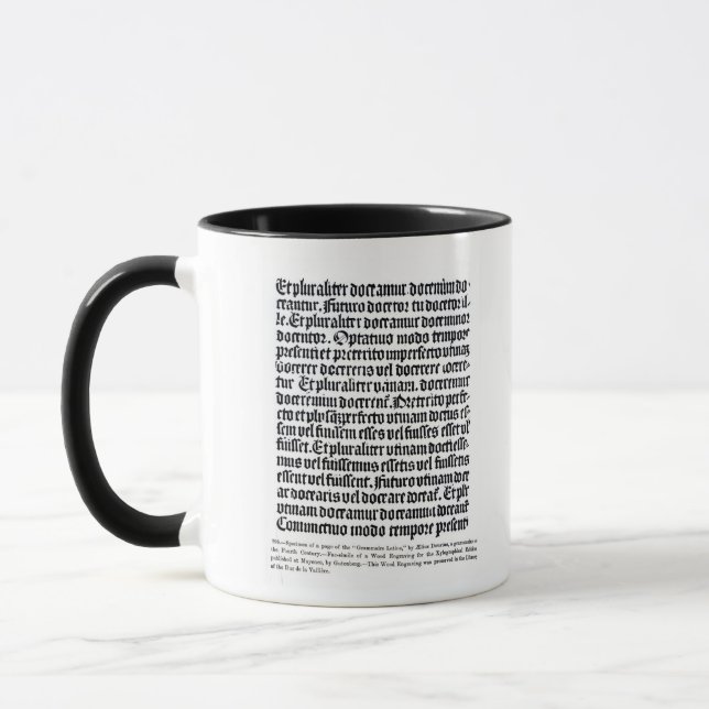 A page of the 'Grammaire Latine' Mug (Left)