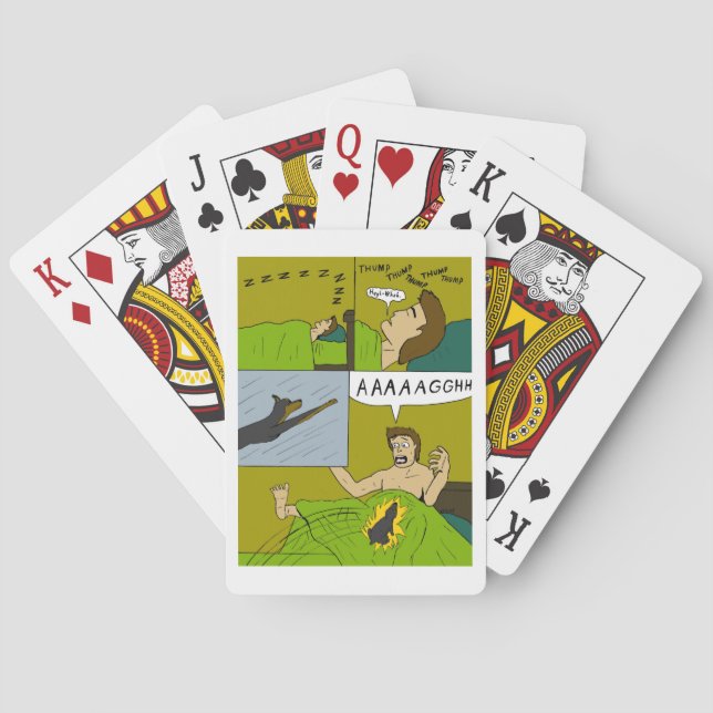 A painful wake up playing cards (Back)