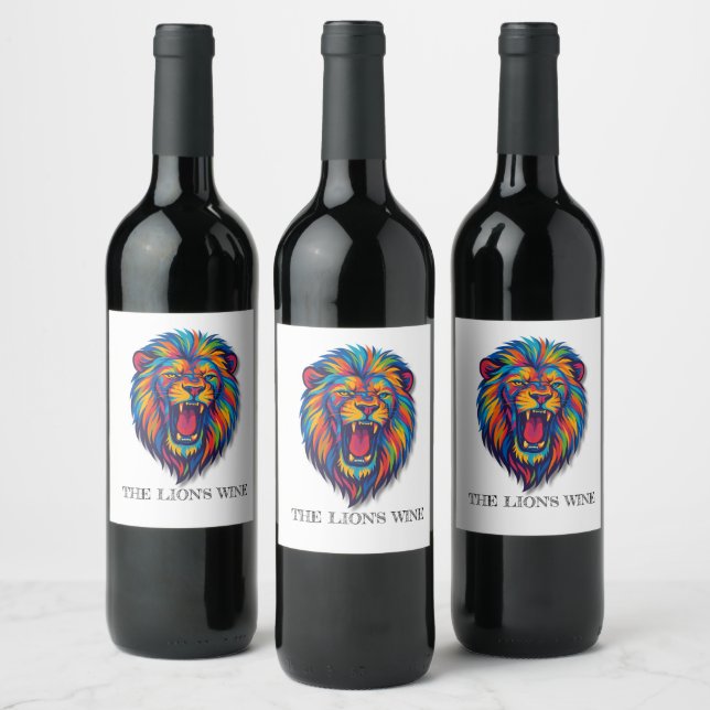 A PAINTED LION   Wine Label  (Bottles)