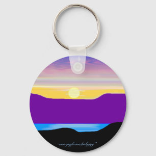 A Painted Sunset #2 Key Ring