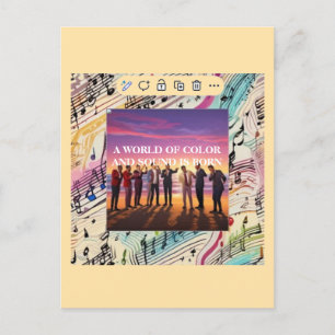 A PAINTER MUSIC LANDSCAPE Postcard