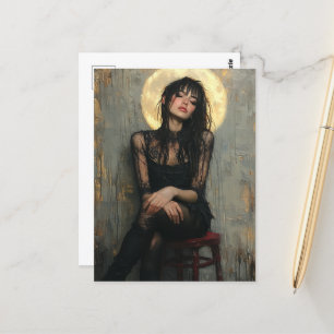 A Painting of a Beautiful Woman Postcard
