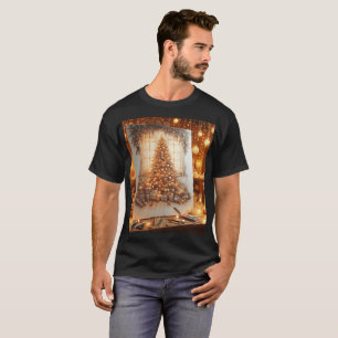 a painting of a christmas tree is on a table with T-Shirt
