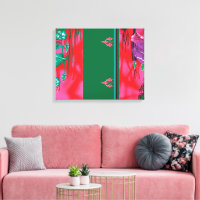 a painting of a frog in a field of grass