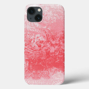 a painting of a red sky with trees iPhone 13 case