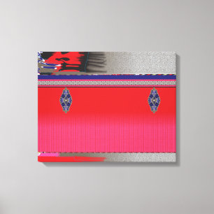 a painting of a woman in a pink dress canvas print